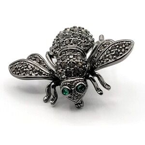 JOAN RIVERS WINNER BEE RHINESTONE BROOCH PIN‎ SIGNED VINTAGE